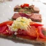 Smorrebrod at Jardiniere in San Francisco for Marcus Samuelsson lunch