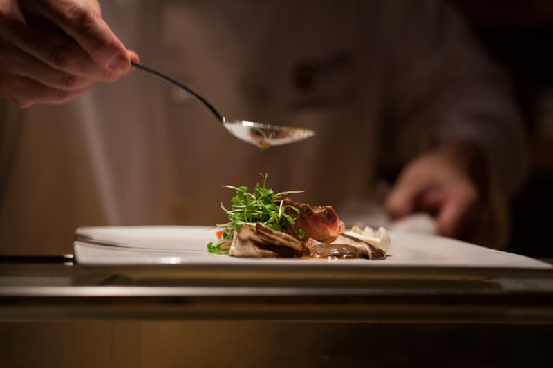 Nobu Kanpachi Tataki with seasonal muchrooms