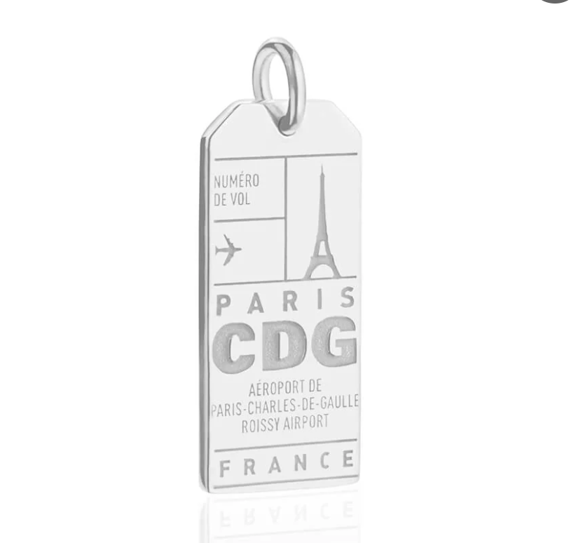 Paris CDG Luggage Tag Charm