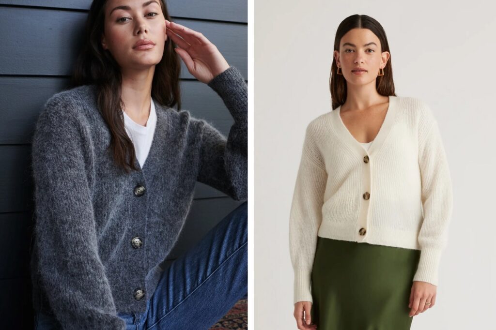 Quince Baby Alpaca-Wool Cropped Cardigan