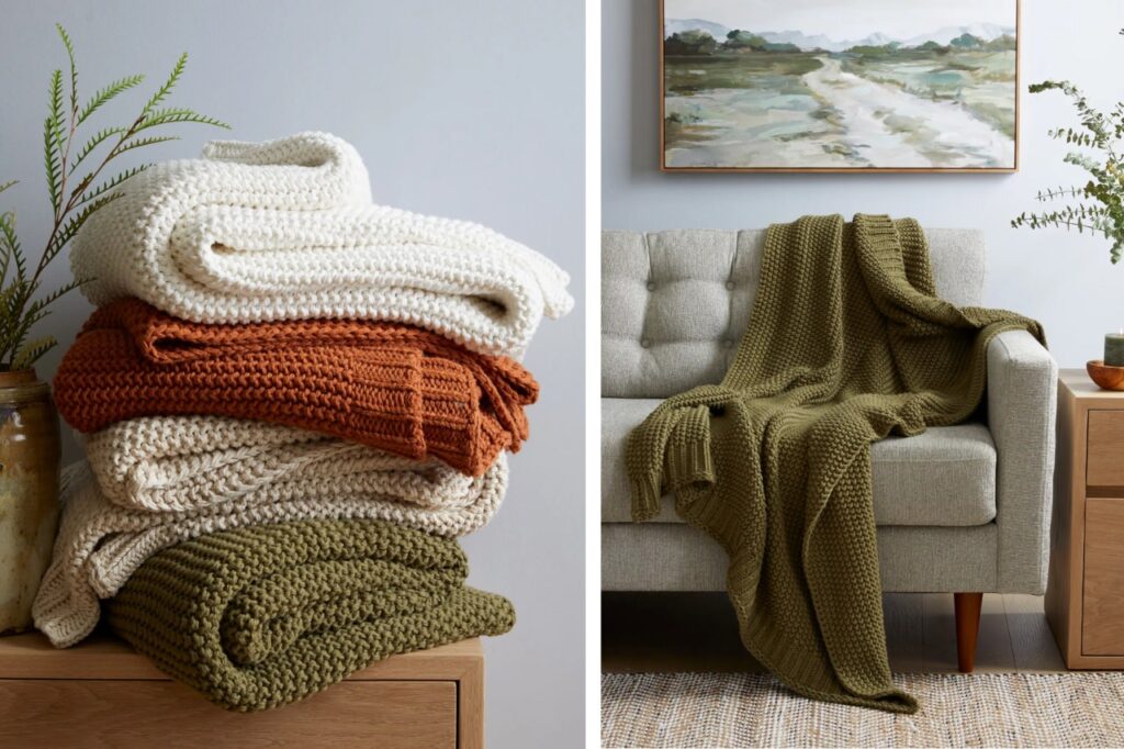 Quince Cotton Fisherman Throw