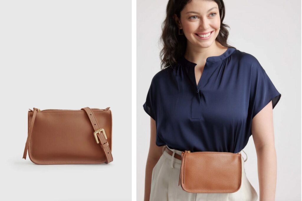 Quince Italian Nappa Leather Belt Bag