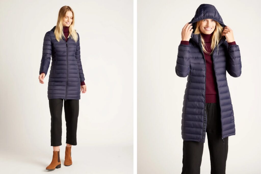 Quince Lightweight Down Long Jacket
