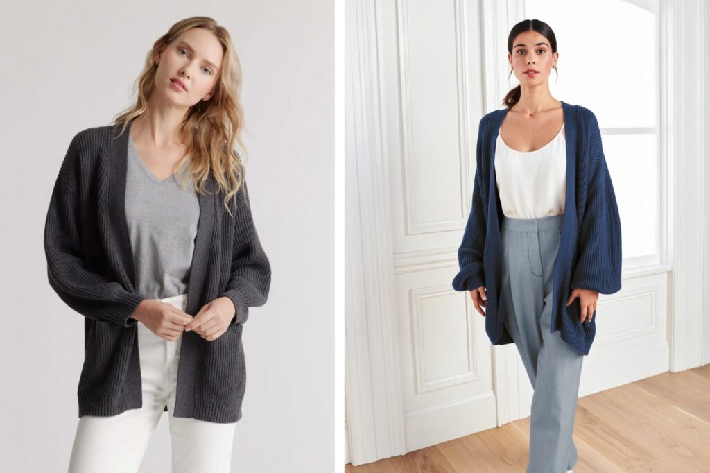 Quince Organic Cotton Oversized Cardigan