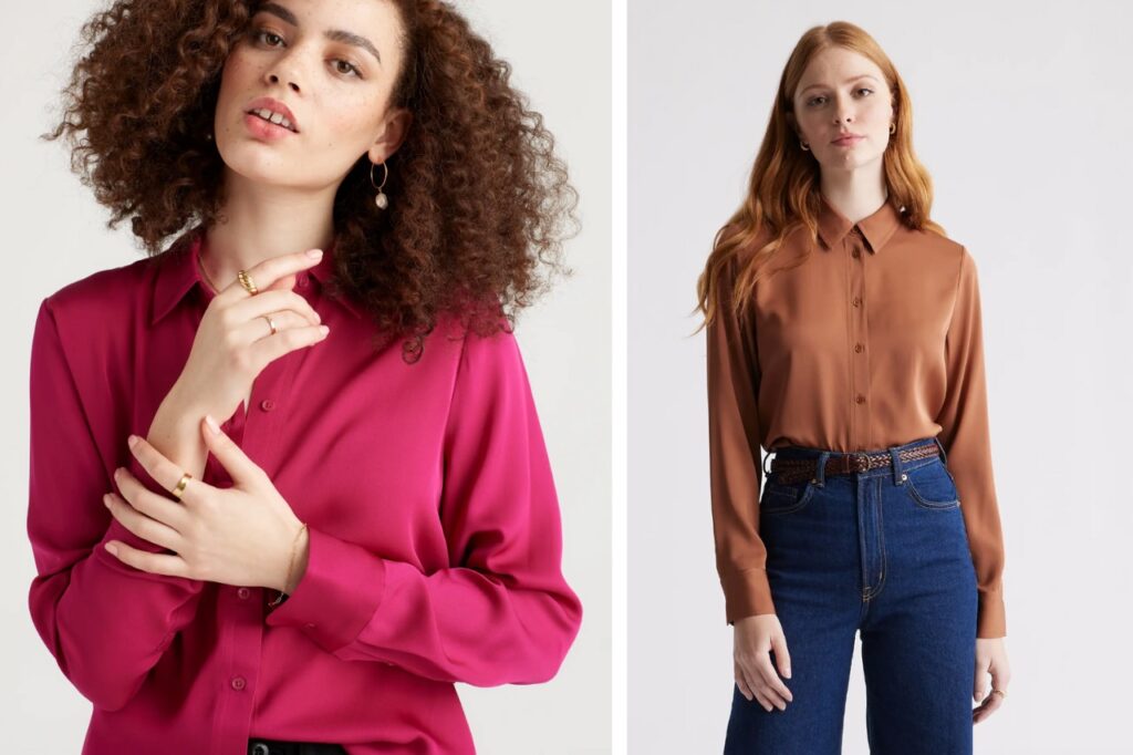 Quince Washable Stretch Silk Blouse