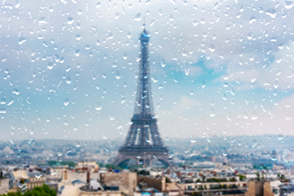 Eiffel Tower in the rain